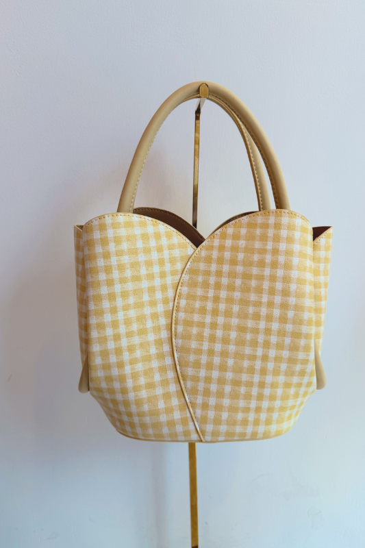 Melie Bianco: Tulip Top Handle Bag - Yellow – wander boutique