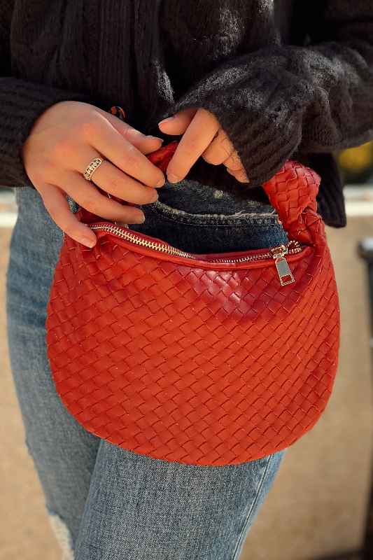 Melie Bianco: Drew Vegan Top Handle Bag - Red – wander boutique
