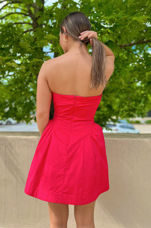 Pippa Mini Babydoll Dress - Red wander boutique Pippa Mini Babydoll Dress - Red wander boutique