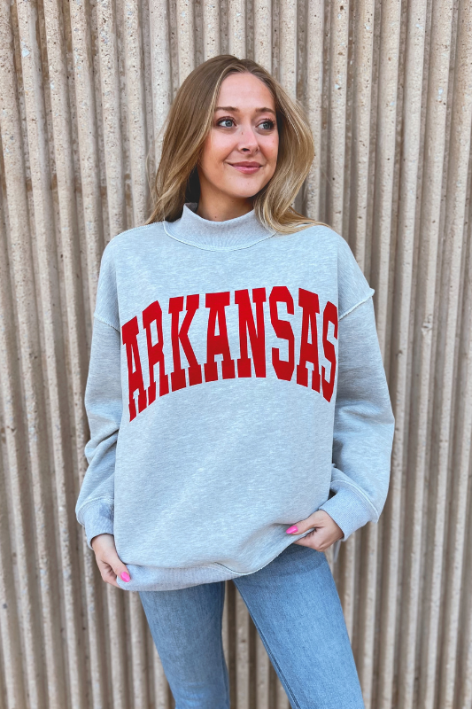 Arkansas Reversible Mockneck Sweatshirt – wander boutique Arkansas Reversible Mockneck Sweatshirt – wander boutique