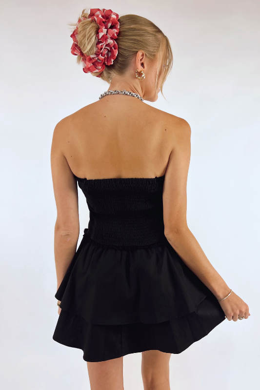 black cherry mini dress Famala Mini Dress in Cherries Black