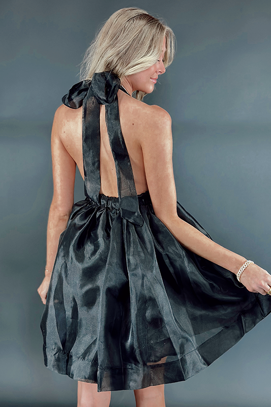Whisk Me Away Mini Dress -Black Whisk Me Away Mini Dress -Black