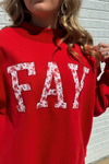 FAY Floral Embroidered Mock-Neck Sweatshirt