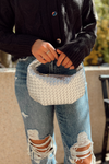 Melie Bianco: Larissa Mini Vegan Top Handle Bag - Silver