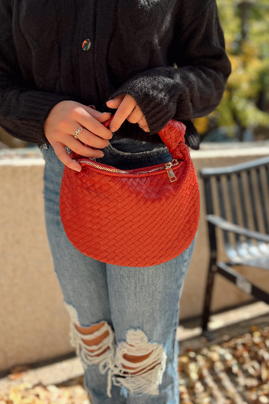 Melie Bianco: Drew Vegan Top Handle Bag - Red