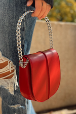 Melie Bianco: Brie Small Recycled Vegan Crossbody Bag - Red