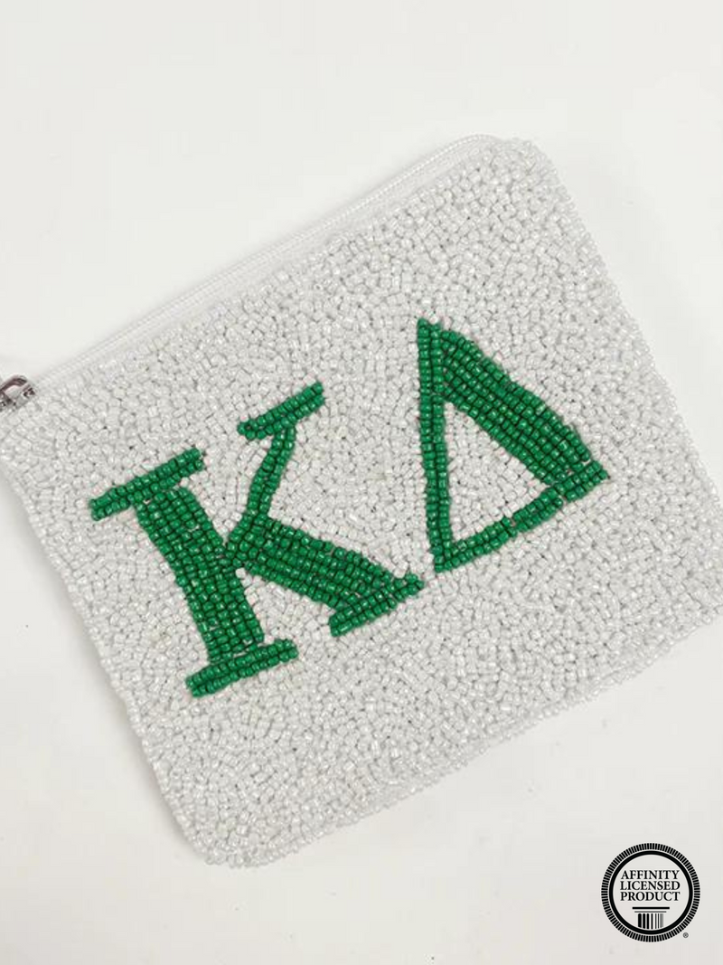 Social Statement: KAPPA DELTA Beaded Pouch