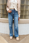 Clare 90's Wide Leg Jean - Leaping Water