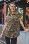 Denver Leopard Denim Oversized Vest
