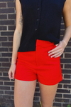 Riley High Waisted Short - Red