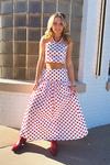 On The Dot Red + Ivory Polka Dot Midi Set