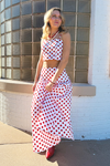 On The Dot Red + Ivory Polka Dot Midi Set