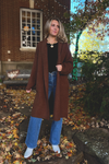 Endless Cuddles Duster Sweater - Brown