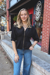 Zola Zip Up Top - Black