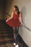Angelique Sequin Mini Dress - Burgundy