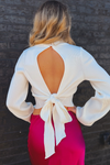 Sadie Open Back Sweater - Ivory