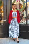 On The Dot Black + Ivory Polka Dot Midi Set