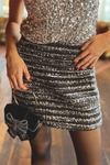 Times Square Sequin Mini Skirt