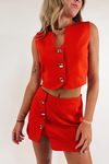 Winner Takes It All Wavy Vest - Red
