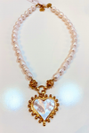 Susan Shaw: Mother Of Pearl Heart Necklace