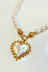 Susan Shaw: Mother Of Pearl Heart Necklace