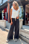 Vintage Havana: Charcoal Tencel Wide Leg Pant