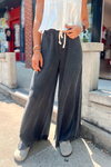 Vintage Havana: Charcoal Tencel Wide Leg Pant