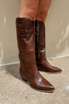 Marfa Boots: LeAnn - Brown Croc