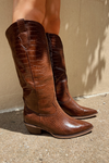 Marfa Boots: LeAnn - Brown Croc