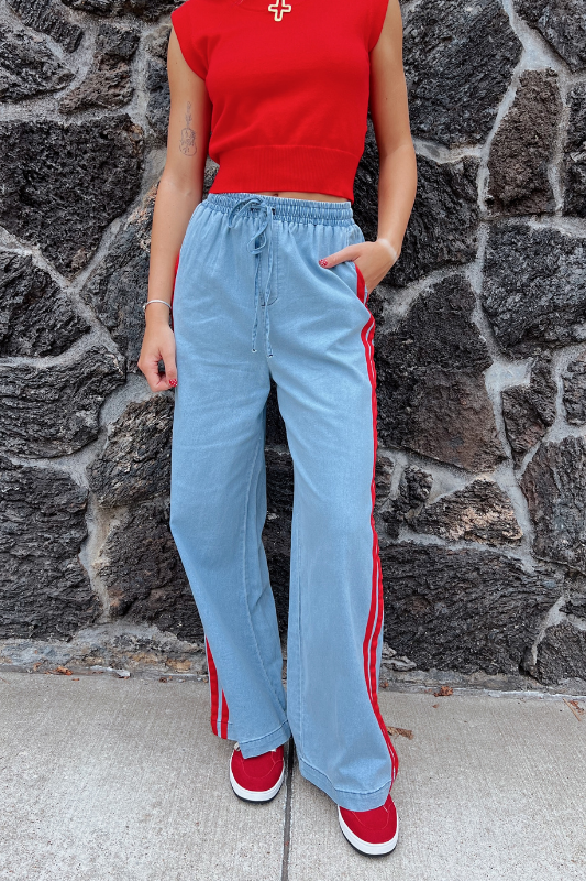 Block Party Denim Track Pants