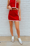 Sideline Sweetheart Ponte Cropped Top
