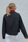 Dandy Denim Jacket - Black Stripe