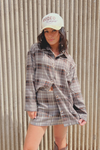 Pumpkin Patch Oversized Plaid Jacket and Skirt Set