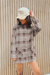Pumpkin Patch Oversized Plaid Jacket and Skirt Set
