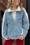 Heidi Fleece Denim Jacket - Cream