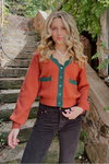 Pumpkin Spiced Knit Cardigan - Burnt Orange