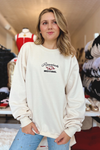 Cream Arkansas Embroidered Script Sweatshirt