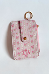 Greek Floral Cardholder Keychain