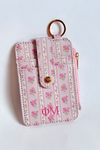 Greek Floral Cardholder Keychain