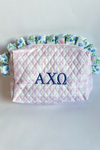 Greek Gingham Makeup Bag
