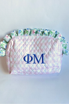 Greek Gingham Makeup Bag