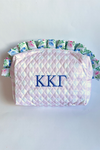 Greek Gingham Makeup Bag