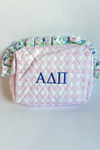 Greek Gingham Makeup Bag
