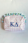 Greek Gingham Makeup Bag