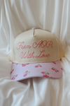 Greek With Love Floral Trucker Hat