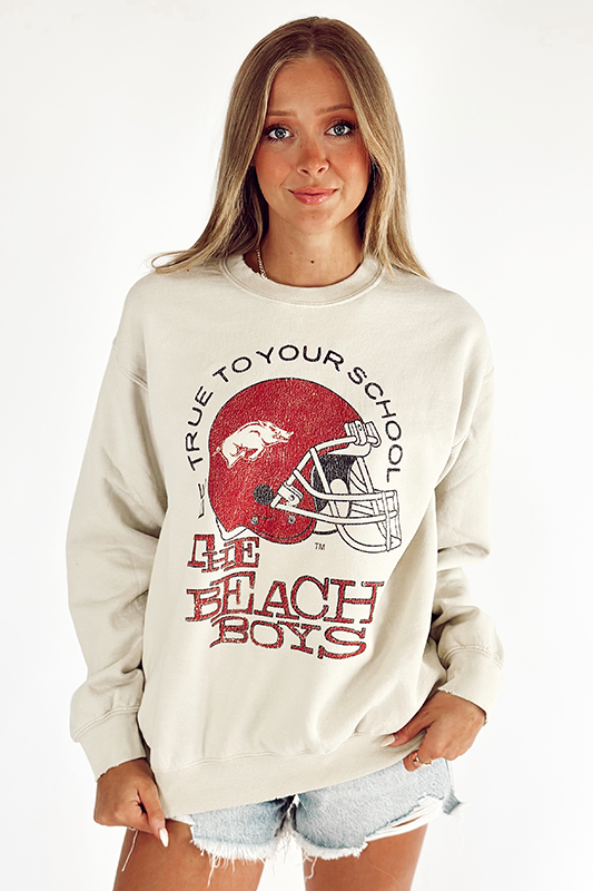 Sand Beach Boys Arkansas True To School Thrifted Sweatshirt