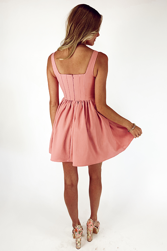 Rosy Corset Mini Dress
