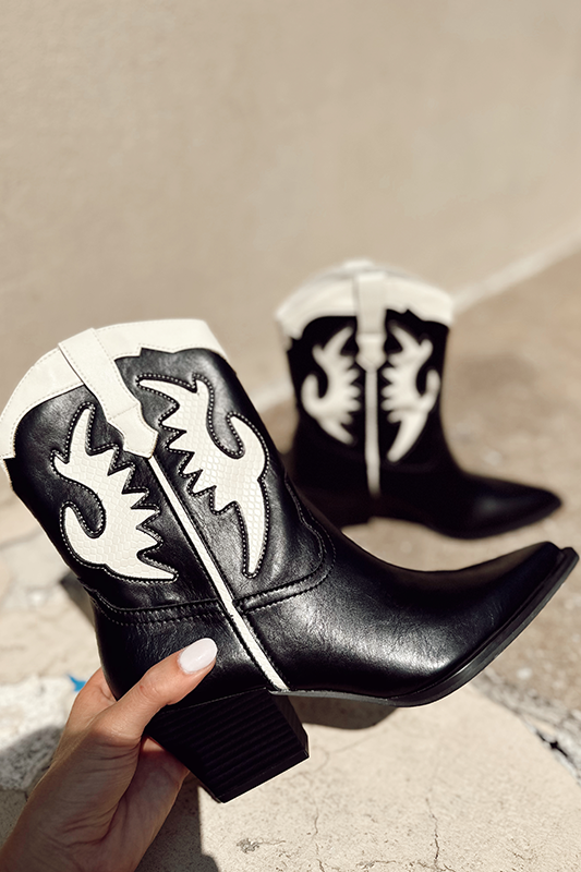 Diane Black Leather Boot