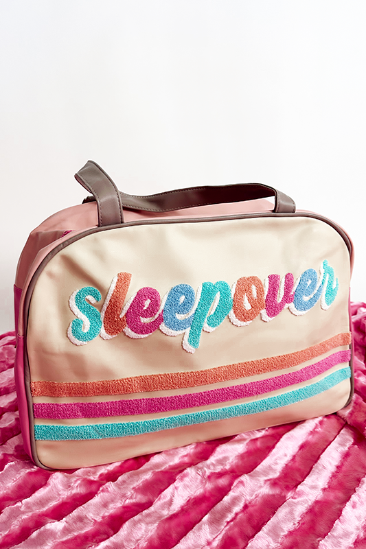 Sleepover Duffle Bag - Cream Stripe