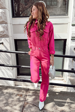 Pistola: Nikkie Long Sleeve Jumpsuit -Pink Garnet